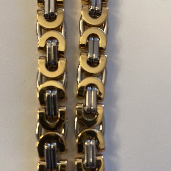 Men’s Stainless Steel Egyptian Byzantine Flat Necklace - Picture 5 of 6